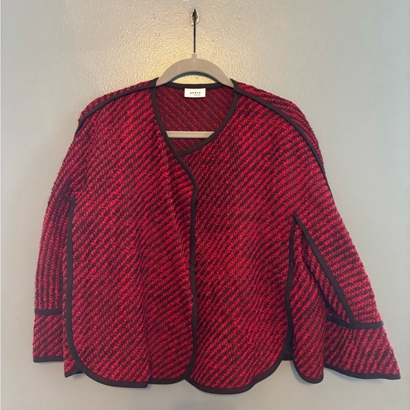 Akris Punto Open Cropped Tweed Cardigan, wool